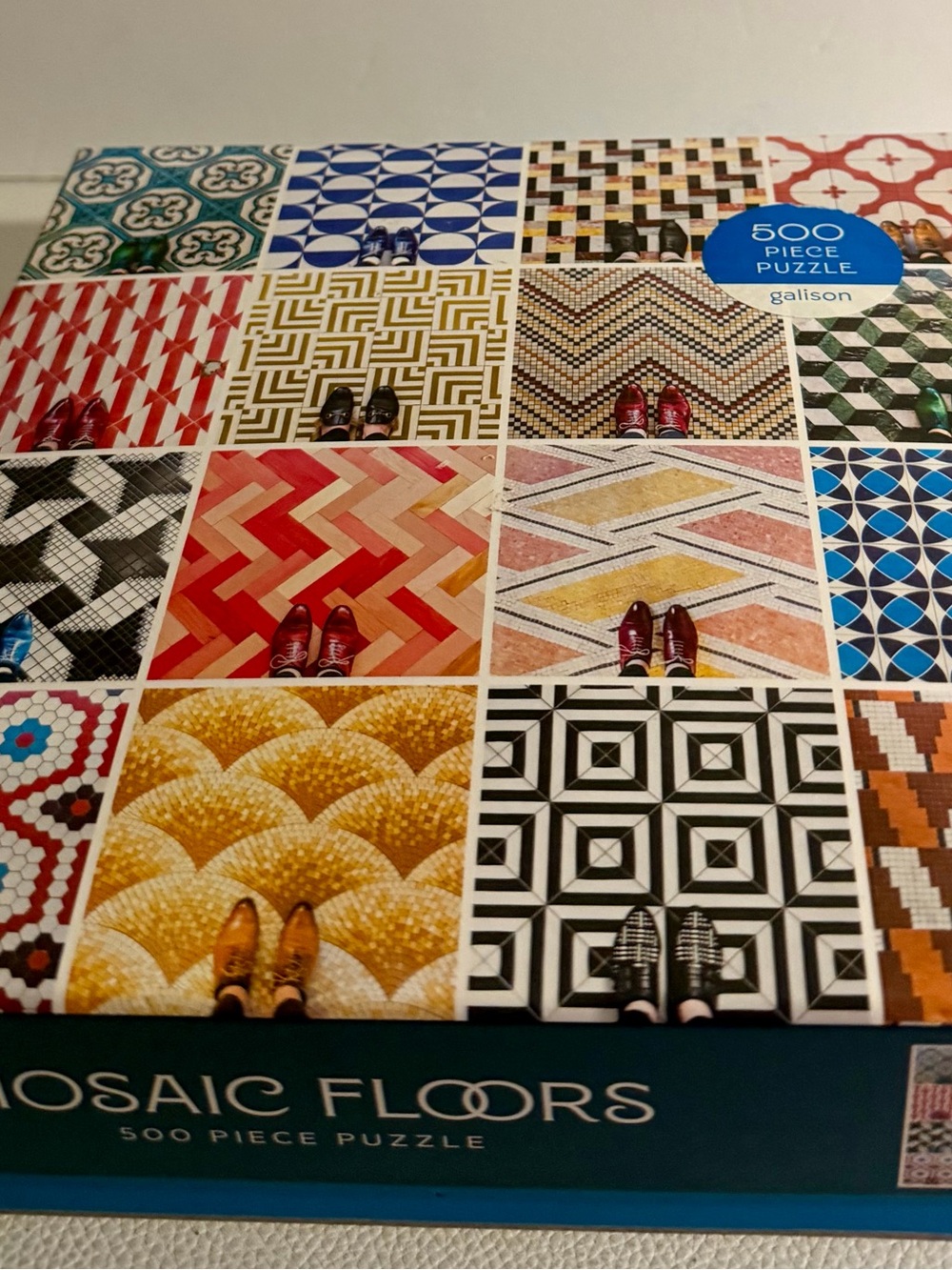 Galison Mosaic Floors 500 Piece Jigsaw Puzzle Complete Colorful Tile Art 20x20 - Picture 9 of 16
